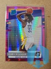 2020-21 Donruss Optic Pink Holo Rated Rookie James Wiseman #152 Hyper Warriors Pistons